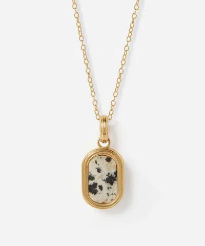 Astley Clarke 18ct Gold-plated Jasper Oval Locket Necklace X Laura Jackson