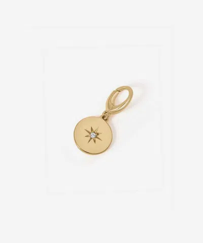 Astley Clarke 18ct Gold-plated Star Set Disc Charm