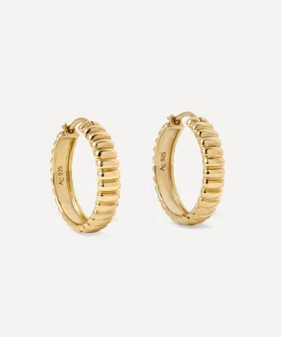 Astley Clarke 18ct Gold-plated Vermeil Silver Aurora Ridge Hoop Earrings