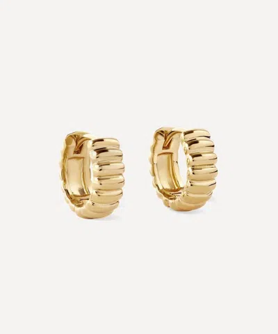 Astley Clarke 18ct Gold-plated Vermeil Silver Aurora Ridge Huggie Hoop Earrings