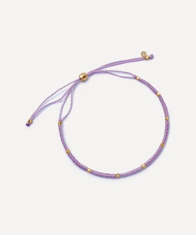 Astley Clarke 18ct Gold-plated Vermeil Silver Biography Dream Woven Bracelet In Purple