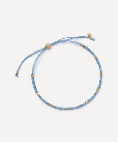 Astley Clarke 18ct Gold-plated Vermeil Silver Biography Hope Woven Bracelet In Blue