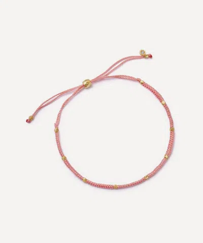 Astley Clarke 18ct Gold-plated Vermeil Silver Biography Love Woven Bracelet In Brown