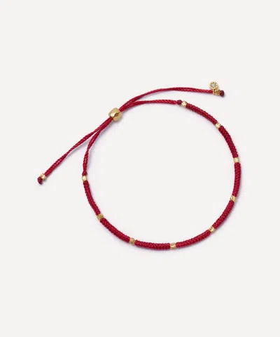 Astley Clarke 18ct Gold-plated Vermeil Silver Biography Protection Woven Bracelet In Gray