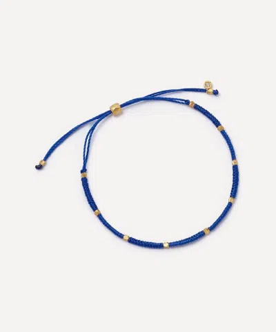 Astley Clarke 18ct Gold-plated Vermeil Silver Biography Wisdom Woven Bracelet In Blue