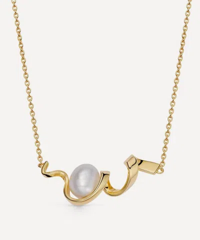 Astley Clarke 18ct Gold-plated Vermeil Silver Floe Pearl Necklace