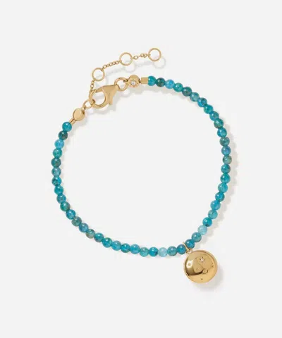 Astley Clarke 18ct Gold-plated Vermeil Silver Tiny Star Blue Apatite Locket Bracelet