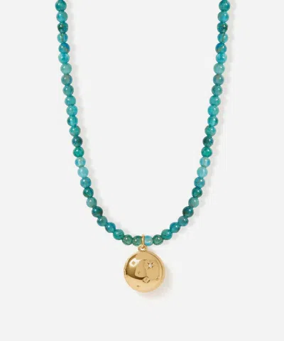 Astley Clarke 18ct Gold-plated Vermeil Silver Tiny Star Blue Apatite Locket Necklace