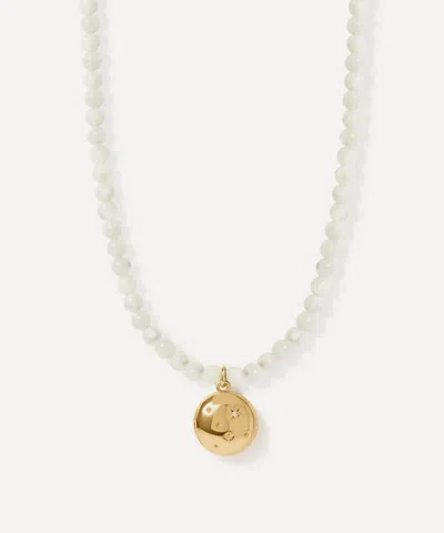Astley Clarke 18ct Gold-plated Vermeil Silver Tiny Star Mother Of Pearl Locket Necklace