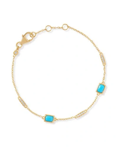 Astley Clarke Gold Aurora Ridge Turquoise Station Bracelet In Burgundy