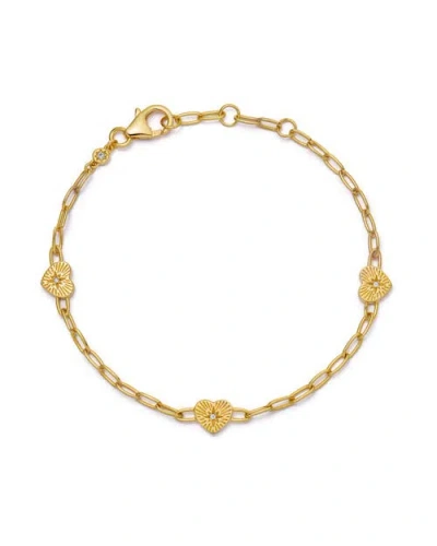 Astley Clarke 18ct Gold-plated Vermeil Silver Biography Heart Station Bracelet