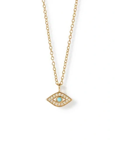 Astley Clarke Gold Biography Mini Evil Eye Pendant Necklace