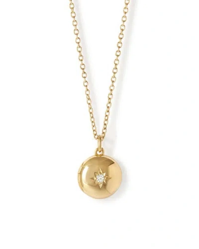 Astley Clarke Gold Biography Mini Gold Locket Necklace