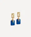 Astley Clarke Gold Deco Lapis Huggie Drop Earrings
