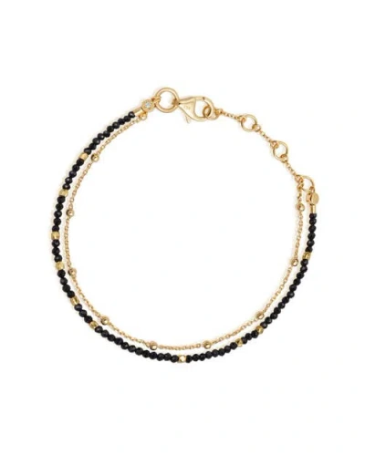 Astley Clarke Gold Fine Biography Black Spinel Bracelet