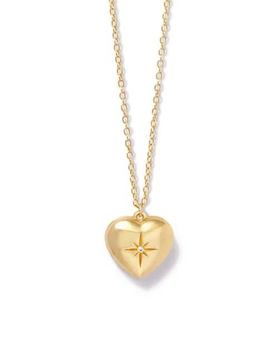 Astley Clarke Womens Biography Heart 18ct Yellow Gold Vermeil Locket Necklac