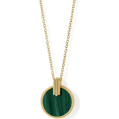 Astley Clarke Womens Stilla 18ct Yellow Gold Vermeil And Malachite Pendant Necklac In Green