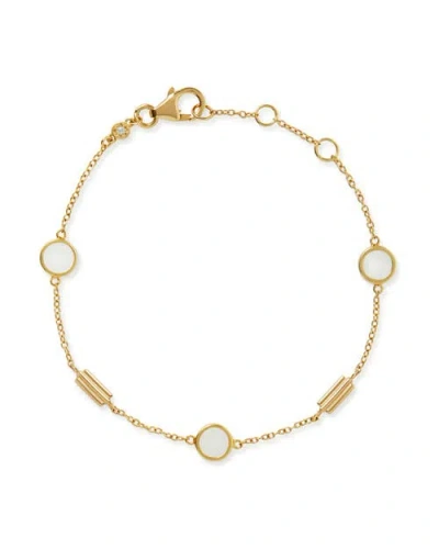 Astley Clarke Gold Stilla Mother Of Pearl Station Bracelet