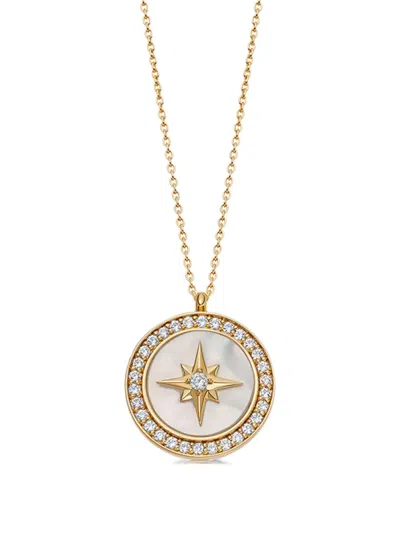 Astley Clarke Polaris Mother Of Pearl Locket Necklace In Gold