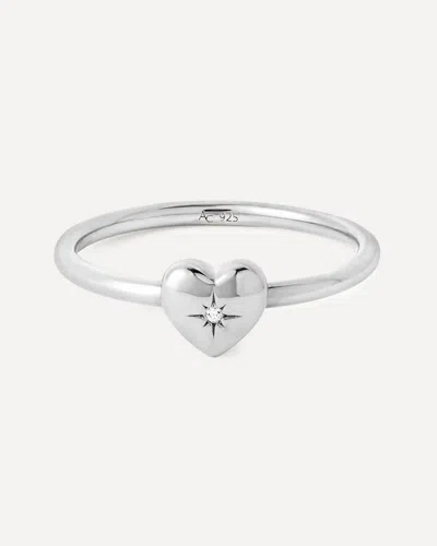 Astley Clarke Sterling Silver Biography Heart Ring