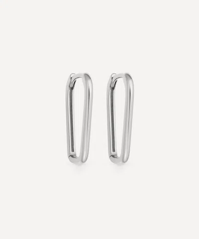 Astley Clarke Sterling Silver Celestial Tapered Hoop Earrings