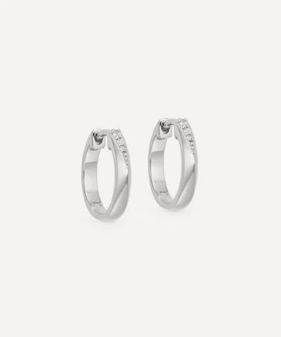 Astley Clarke Sterling Silver Deco Shard Huggie Hoop Earrings