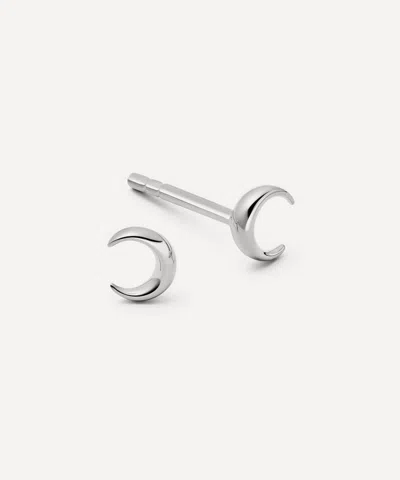 Astley Clarke Sterling Silver Luna Crescent Stud Earrings