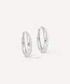 Astley Clarke Sterling Silver Maxi Tiny Star Hoop Earrings In Metallic