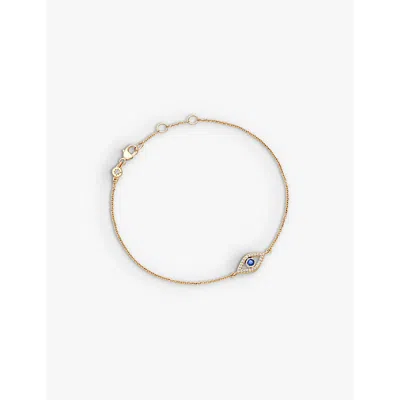 Astley Clarke Womens Solid Yellow Gold Evil Eye 18ct Gold-plated Vermeil Sterling-silver And White S
