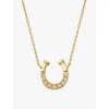 Astley Clarke Womens Solid Yellow Gold Horseshoe 14ct Yellow-gold And 0.095ct Lab-grown Diamond Pend In Solid Yellow Gold
