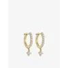 Astley Clarke Womens Yellow Gold Interstellar 0.19ct Diamond 14ct Yellow-gold Drop Earrings In Yellow Gold