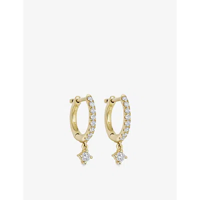 Astley Clarke Womens Yellow Gold Interstellar 0.19ct Diamond 14ct Yellow-gold Drop Earrings