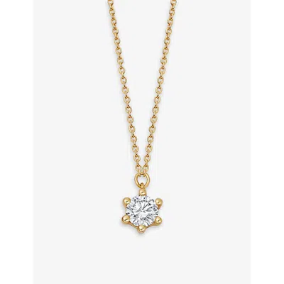 Astley Clarke Womens Yellow Gold Intestellar 14ct Yellow-gold And 0.25ct Brilliant-cut Diamond Penda