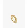 ASTLEY CLARKE WOMENS ASTLEY CLARKE AURORA ETERNITY 18CT YELLOW GOLD-PLATED VERMEIL STERLING-SILVER RING