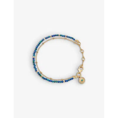 Astley Clarke Womens Yellow Gold Vermeil Biography Evil Eye-charm Copper And Turquoise 18ct Gold-ver