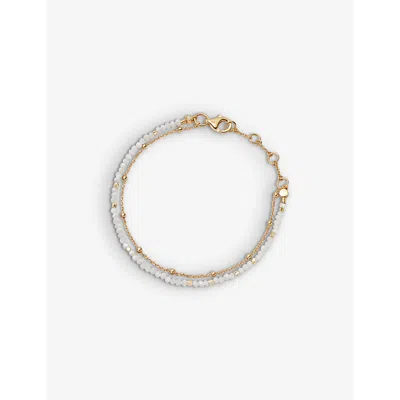 Astley Clarke Biography Mother Of Pearl 18ct Gold-vermeil Bracelet In Yellow Gold Vermeil