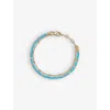 ASTLEY CLARKE ASTLEY CLARKE WOMEN'S YELLOW GOLD VERMEIL BIOGRAPHY TURQUOISE 18CT GOLD-VERMEIL BRACELET