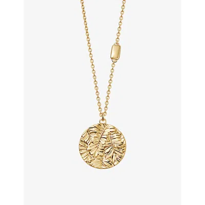 Astley Clarke Womens Yellow Gold Vermeil Terra Treasured Engravable 18ct Yellow Gold-vermeil Necklac