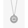 Astley Clarke Womens 925 Sterling Silver Large Polaris Mother-of-pearl, Sterling Silver And White Sapphire Locket In 925 Sterling Silver