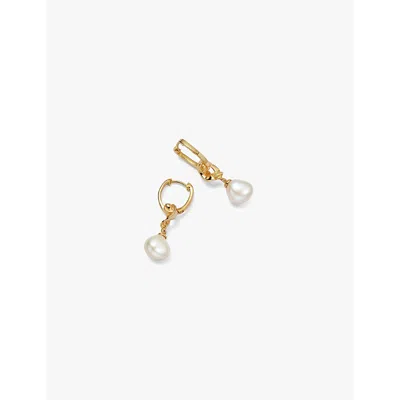 Astley Clarke Womens Yellow Gold Vermeil Floe 18ct Yellow Gold-plated Vermeil Sterling-silver And Freshwater-pearl