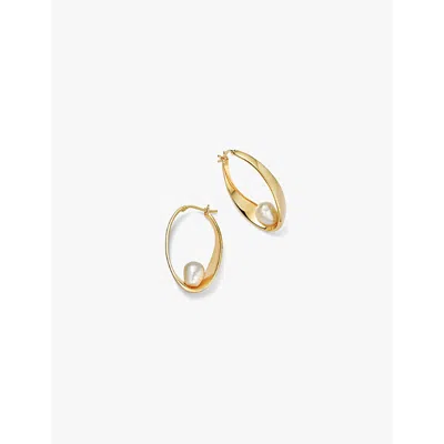 Astley Clarke Womens Yellow Gold Vermeil Floe 18ct Yellow Gold-plated Vermeil Sterling-silver And Freshwater-pearl