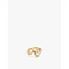 Astley Clarke Womens Yellow Gold Vermeil Floe 18ct Yellow Gold-plated Vermeil Sterling-silver And Freshwater-pearl In Yellow Gold Vermeil