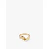 Astley Clarke Womens Yellow Gold Vermeil Floe 18ct Yellow Gold-plated Vermeil Sterling-silver Ring In Yellow Gold Vermeil