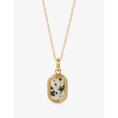 Astley Clarke Womens  X Laura Jackson Oval 18ct Yellow Gold-plated 925 Sterling-silver And Dalmation