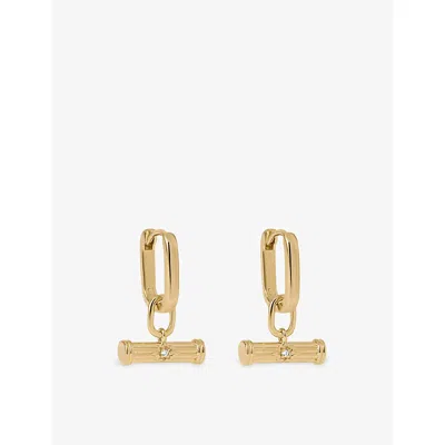 Astley Clarke Womens  X Laura Jackson T-bar 18ct Yellow Gold-plated 925 Sterling-silver And White Sap