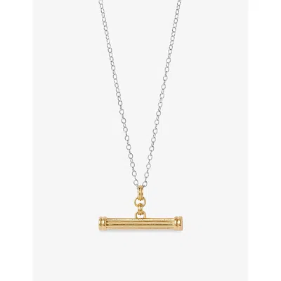 Astley Clarke Womens  X Laura Jackson T-bar 18ct Yellow Gold-plated 925 Sterling-silver Necklac