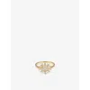 Astley Clarke Womens Atomic 14ct Solid-gold And 0.236ct Lab-grown Diamond Ring In Gold