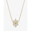 Astley Clarke Womens Atomic 14ct Yellow-gold And 0.254ct Lab-grown Diamond Drop Pendant Necklac