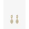 Astley Clarke Womens Atomic 14ct Yellow-gold And 0.44ct Lab-grown Diamond Drop Earrings