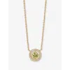 Astley Clarke Womens August Birthstone 14ct Yellow Gold, Peridot And 0.08ct Lab-grown Diamond Pendant Necklac In Green